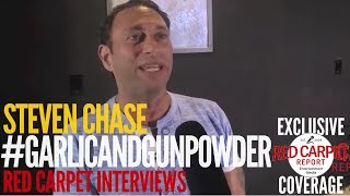 Steven Chase interviewed at 'Garlic and Gunpowder' Premiere Red Carpet