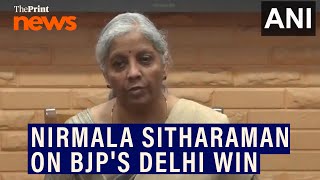 BJP set to win Delhi: Here's what Finance Minister Nirmala Sitharaman said on Election results