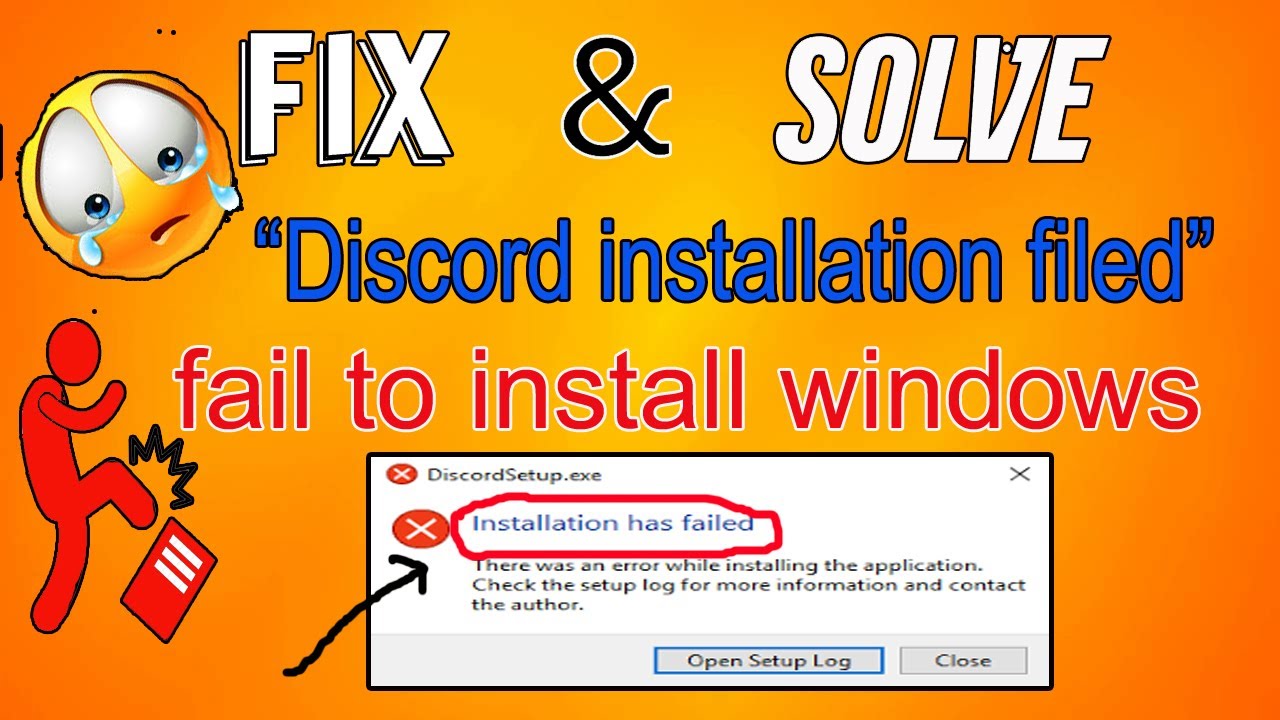 Installation has failed check log. Дискорд ошибка installation has failed.