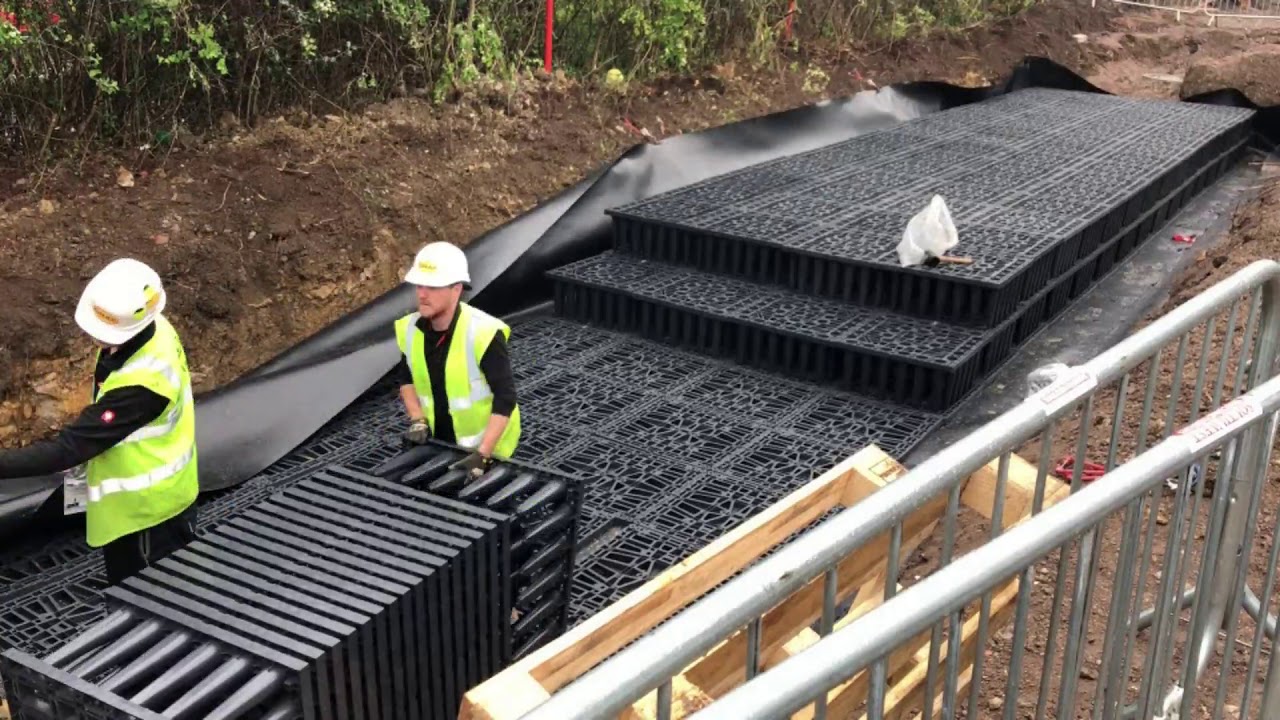 Whitchurch Primary School Attenuation Tank Installation Youtube
