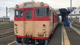 桜満開の道南いさりび鉄道　木古内発 函館行き　右側車窓　23.4.21