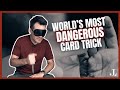 KNIFE THRU HAND? Is THIS the World's Most DANGEROUS Card Trick?  #cardtrick #cardmagic #magician