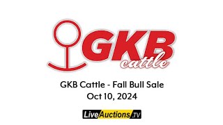 GKB Cattle - Fall Bull Sale : Oct 10, 2024