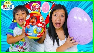 3 Color Egg Surprise Toys Mystery Wheel Challenge!!!!