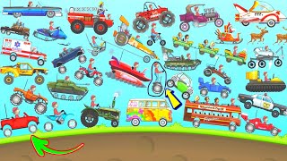 Hill Climb Racing - ALL VEHICLES UNLOCKED and FULLY UPGRADED Video Game