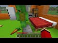 jj and mikey hide from all horror ladies family at night in minecraft maizen