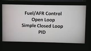 Open and Closed Loop AFR Control