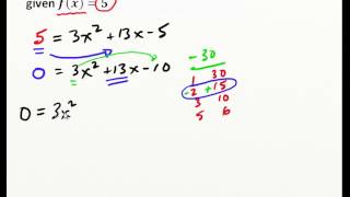 MCR3U Unit 1: Evaluating Function Notation Given Y