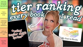 I tier ranked all 100 books I read in 2024… with taylor swift lyrics ⬆️📚🗓️