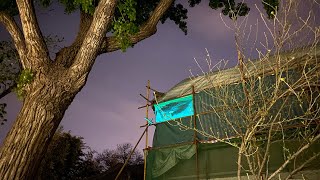 Projection Mapping: Outdoor Mapping Test