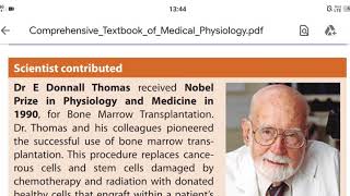 Dr E Donnall Thomas - Bone marrow transplantation