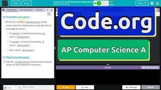 Code.org Lesson 10.2 Multi-Selection Statements | Tutorial with Answers | Unit 4 Computer Science A