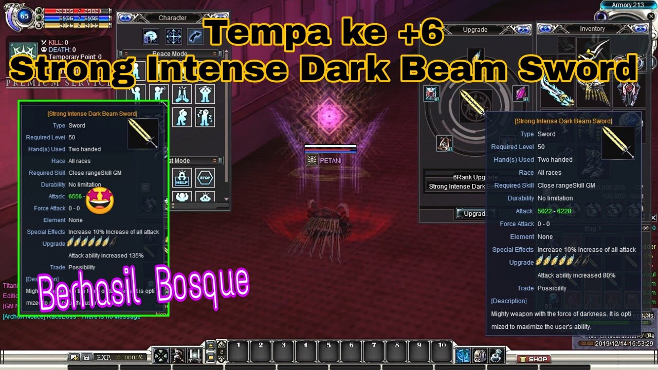 Nempa Ke +6 Strong Intense Dark Beam Sword - RF Online - YouTube