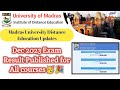 Dec 2023 Exam Result Released for All Courses 👍 | Madras University IDE Result