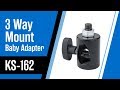 Kupo Three Way Mount Baby Adapter 5/8