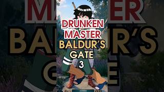 a DRUNKEN MASTER build for Baldur's Gate 3 in 1min - Barb/Monk/Rogue #shorts #gaming #baldursgate3