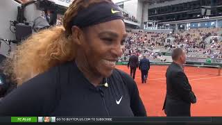 Serena Williams: 2019 Roland Garros Second Round Win Tennis Channel Interview