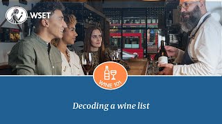 Decoding a wine list