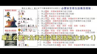 雇主必要安全衛生設備措施(主法6-1)｜liwei職安圖像記憶筆記