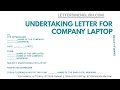 Undertaking Letter for Company Laptop - Undertaking Letter Sample Format