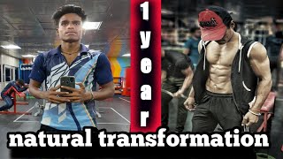 1 year natural body transformation journey from skinny to fit | | home and gym workout
