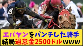 【競馬】「フォエバーヤングをパンチした騎手、結局過怠金2500ドルｗｗｗ 」に対する反応【反応集】