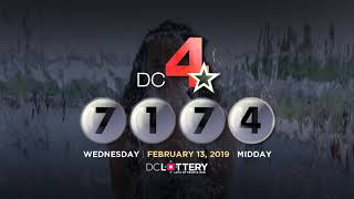 DC LOTTERY Midday 02/13/2019