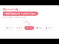 Dynamically Add/Remove Active class using Javascript.
