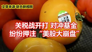 关税战开打对冲基金 纷纷押注美股大崩盘