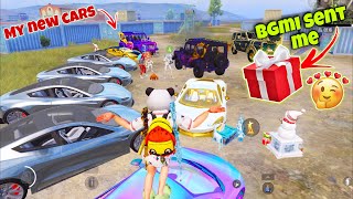 😍 OMG! BGMI SENT ME A GIFT AGAIN 🎁 ALL MOST EXPENSIVE CARS IN SAME MATCH - KILL CHOR