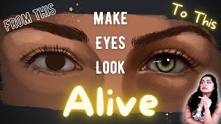 👁 PAINTING EYES TO LOOK ALIVE - 3 Steps to Paint Life into Eyes! 👀