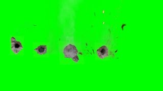 Bullet impact wall green screen 1080p Full HD 2019 NEW