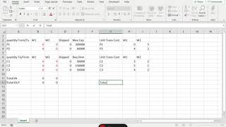 Optimizing Logistic Network with Excel Solver