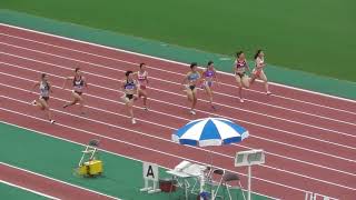 2022日本インカレ　女子100m準決勝2組