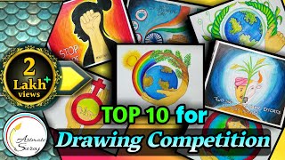 Top 10 Drawings for competition|Social awareness drawing for competition|Drawing ideas|#Artmatesuraj