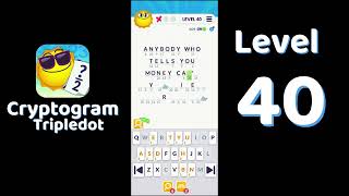 Cryptogram Tripledot Level 40 Answer | SolutionGuruji