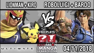 [FICOMIC 2018] Lionman (C. Falcon) + Kiro (Pichu)  vs El_Bardo (Richter)  + Robo~Luigi (Simon)