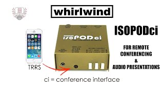 Whirlwind isoPODci Overview - TRRS Conference Interface