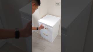 bedside table with hidden storage/drawers