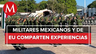 Ejército mexicano realizan ejercicios con el ejército de EU