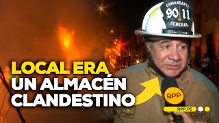 🔥 Incendio de gran magnitud en almacén clandestino del Cercado de Lima #NOTICIASRPP | ENTREVISTA