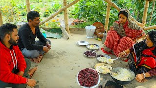 খুদের ভাত সাথে লালশাকের টক | Village Morning Breakfast |