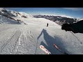 4km long run from tougnete down to méribel centre in les 3 vallées