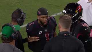 Kyler Murray HEATED at Kliff Kingsbury after timeout & Cardinals tie the game