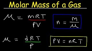 Molar Mass of a Gas at STP - Equations & Formulas, Chemistry Practice Problems