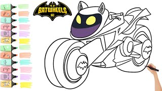 Coloring Batwheels Bibi Bat-Cycle Coloring Page | Coloring Videos For Kids #painting #enjoykids