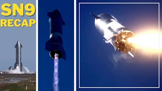 Starship SN9 10 Km Flight Recap (Feb 2, 2021) | Engine Malfunction, Prototype Destroyed! #Shorts