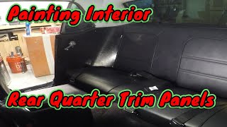 painting interior Rear Quarter Trim Panels on 1966 Mustang