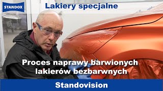 Lakiery specjalne: Proces naprawy barwionych lakierów bezbarwnych