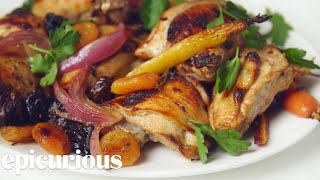 How to Make Honey Roasted Chicken with Carrots | Epicurious